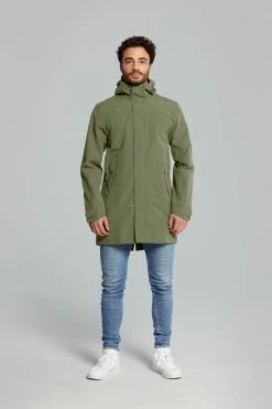 Parka Imperméable Basil Mosse Homme -Promos Vélo Magasin basil mosse bicycle rain parka men green 2