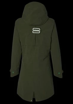 Parka Imperméable Basil Mosse Femme 18 Parka Imperméable Basil Mosse Femme -Promos Vélo Magasin basil mosse bicycle rain parka women green 1