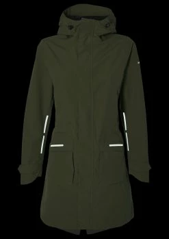 Parka Imperméable Basil Mosse Femme 17 Parka Imperméable Basil Mosse Femme -Promos Vélo Magasin basil mosse bicycle rain parka women green