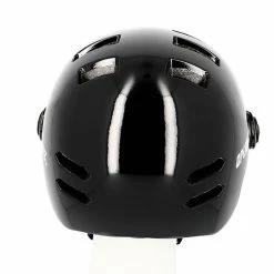 Casque Vélo Urbain à Visière (écran Fumé) 0380 Optimiz -Promos Vélo Magasin casque velo optimiz o380 noir brillant vu derriere