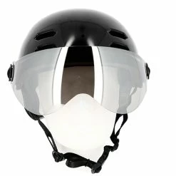 Casque Vélo Urbain à Visière (écran Fumé) 0380 Optimiz -Promos Vélo Magasin casque velo optimiz o380 noir brillant vu face
