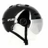 Casque Vélo Urbain à Visière (écran Fumé) 0380 Optimiz -Promos Vélo Magasin casque velo visiere optimiz o380 noir brillant