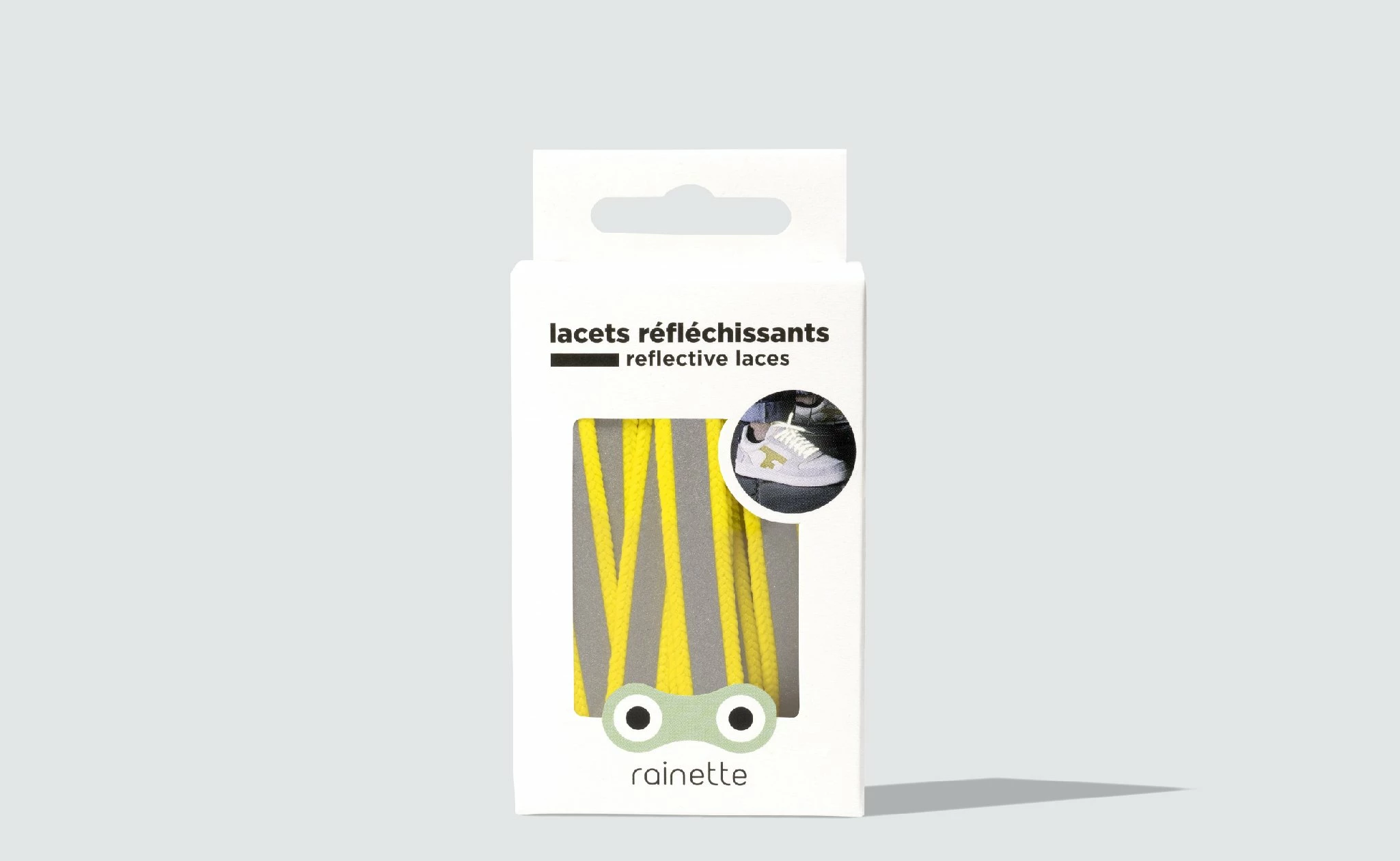 Rainette Lacets Réfléchissants Jaunes 3 Rainette Lacets Réfléchissants Jaunes