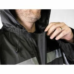 R Flect Poncho Vélo Imperméable Noir (polyvalent 2 Roues) -Promos Vélo Magasin poncho etanche reflechissant 2 roues velo scooter moto