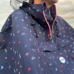 Le Temps Des Grenouilles Cape De Pluie Vélo ADULTE - Tissu à Motif -Promos Vélo Magasin poncho pluie adulte design velo temps des grenouilles