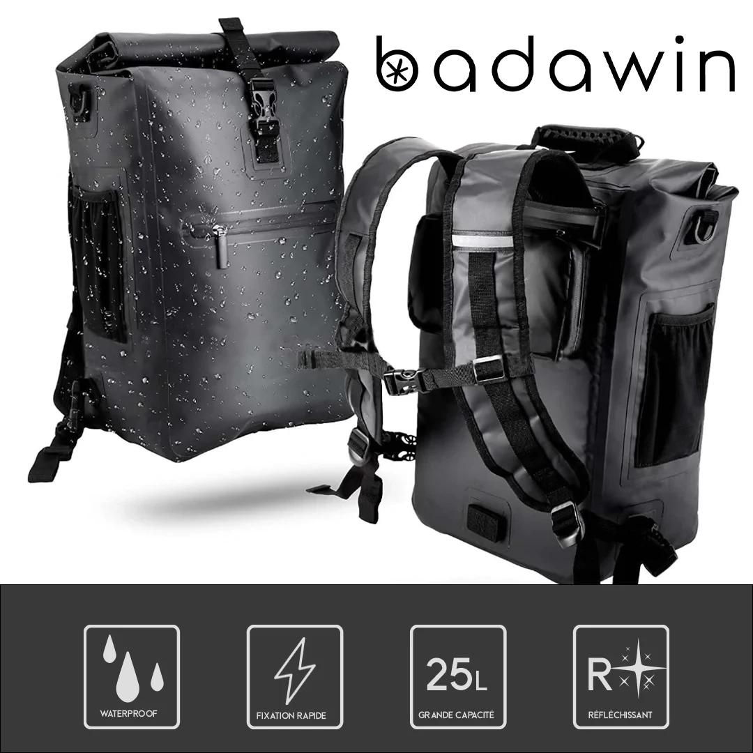 Badawin Sacoche Vélo + Sac à Dos étanche 10 Badawin Sacoche Vélo + Sac à Dos étanche – Image 8