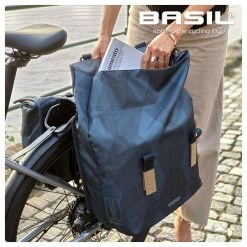 Sacoche Vélo Fantaisie Basil élégance MIK -Promos Vélo Magasin sacoche de velo pratique double velo femme basil elegance