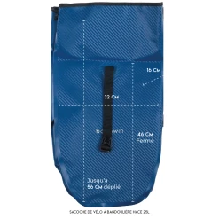 Badawin Sacoche Pour Vélo 25L (verte Ou Bleue) -Promos Vélo Magasin sacoche velo etanche volume modulable
