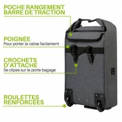 Valise Vélo Porte Bagage Wantalis Trolley -Promos Vélo Magasin valise velo porte bagages trolley wantalis description
