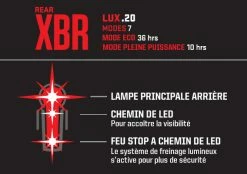 Kryptonite Light Incite XBR éclairage Arrière Vélo -Promos Vélo Magasin xbr lux fr